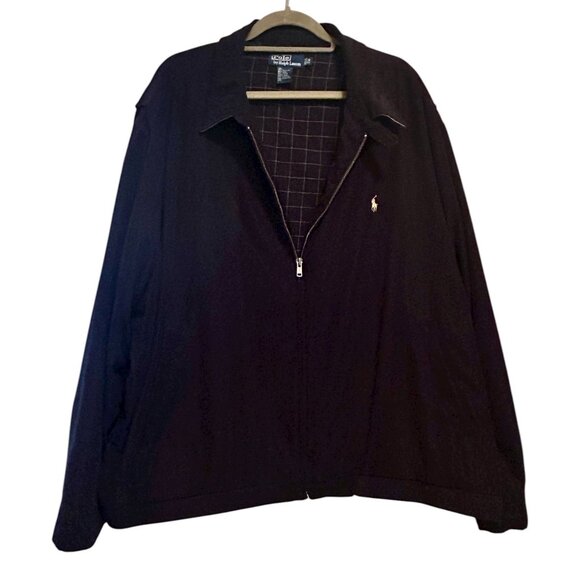 Men’s Polo Ralph Lauren Harrington Jacket 3XB Black Full Zip Windbreaker Classic - Picture 1 of 8